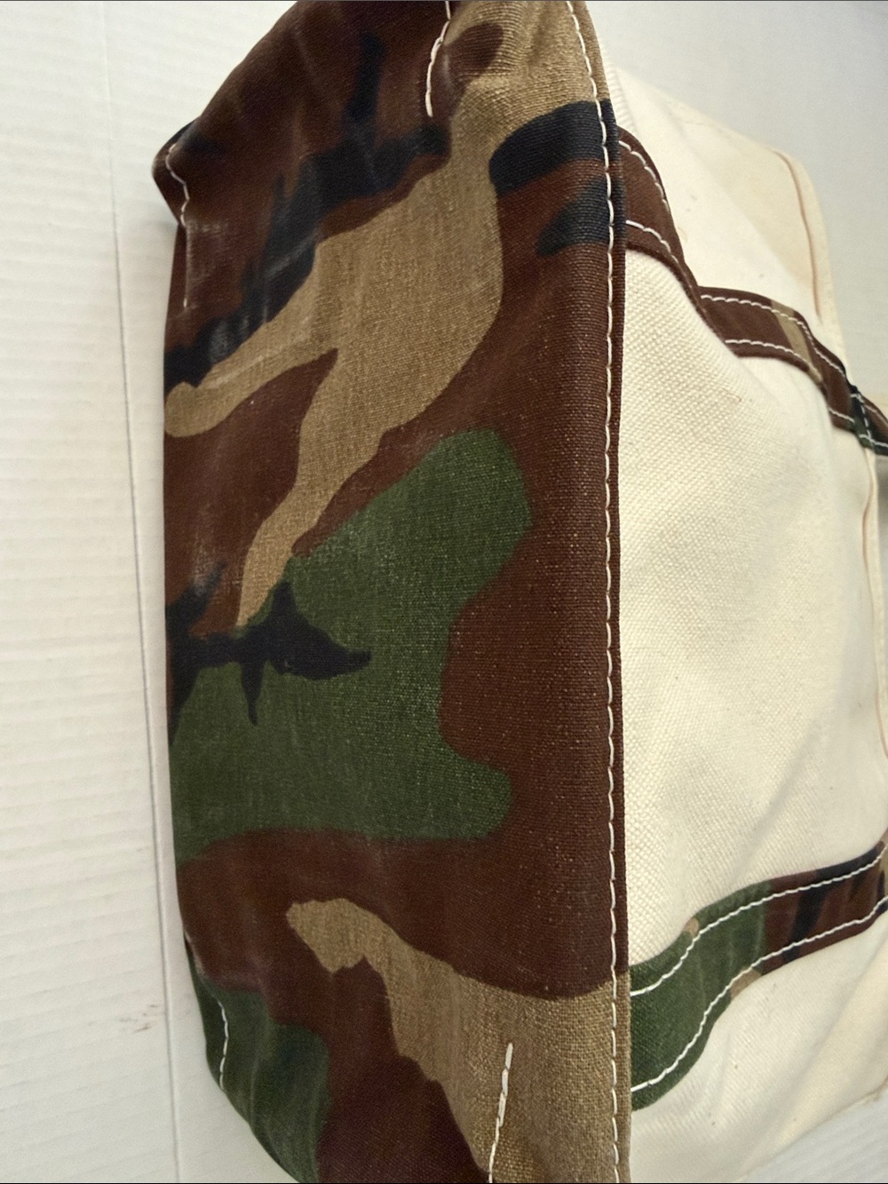 LL BEAN Boat Tote Bag Double Long Handles Zipper - Picture 5 of 8